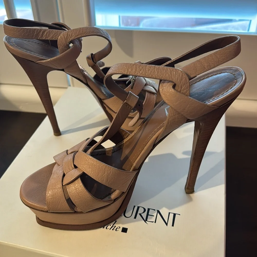 Saint laurent tribute sandal vanilla - Picture 4 of 4